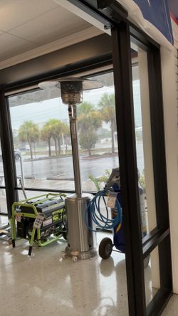 stainless steel patio heater is likely a 48,000 BTU