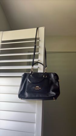 Coach Black Pebbled Satchel