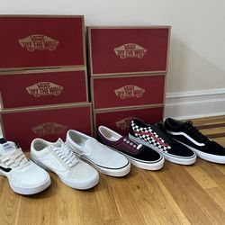 Lot Of 6 Pairs Vans Shoes Old Skool Era Slip On UltraRange sz 11.5 12