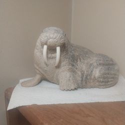 Hand Carved Inuit Artist Lewis Lyakitan 