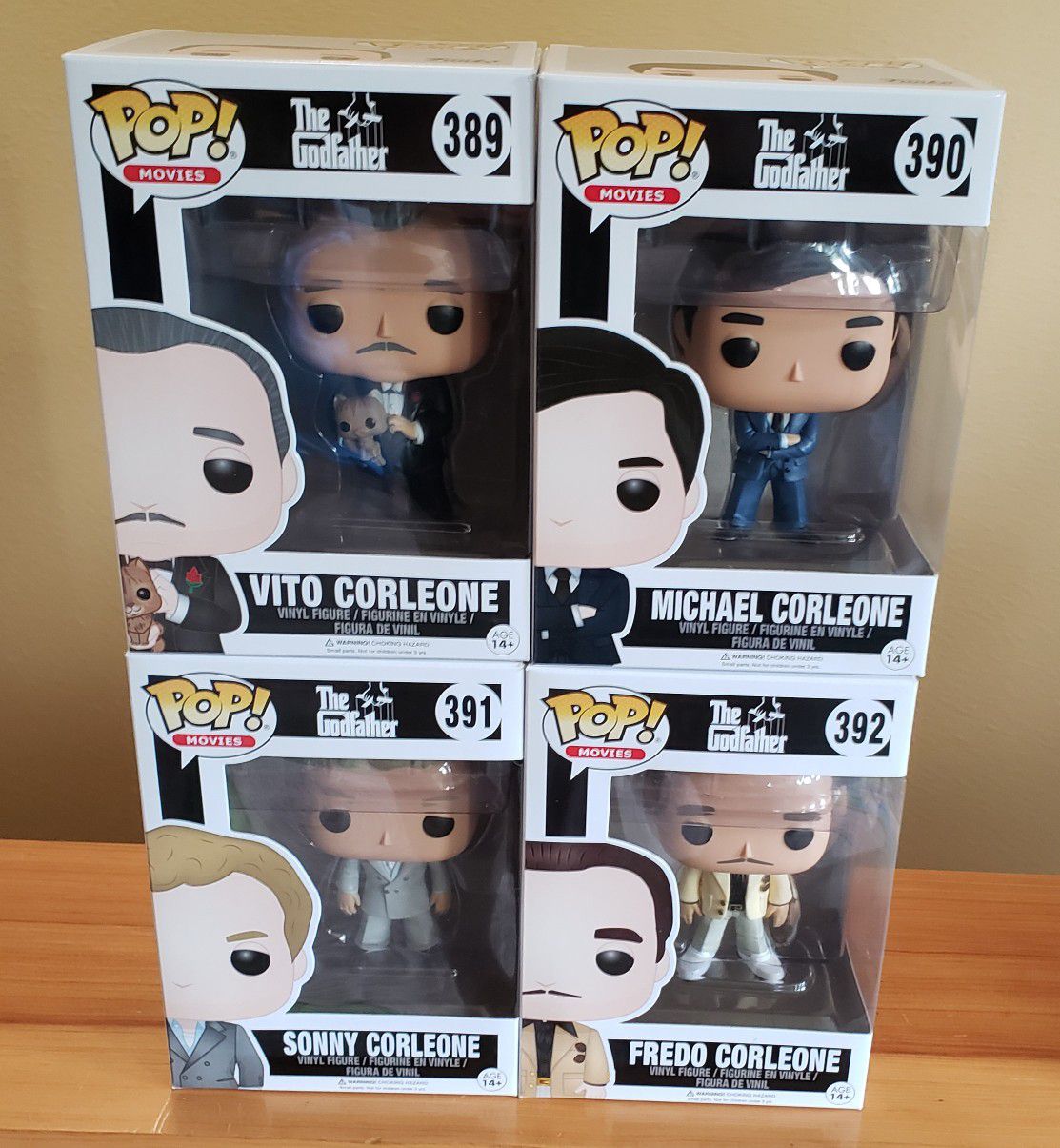 Lot of 4 The Godfather Funko Pops!