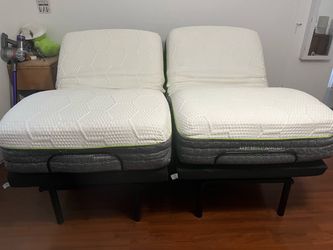 Ghost Bed Adjustable Bases and 2 Twin Mattresses