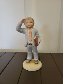 Boy Saluting Figurine