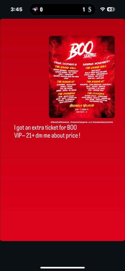 BOO HALLOWEEN TICKET