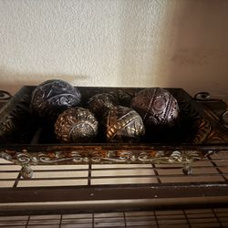 Celebrating Home Decor Tray With Balls