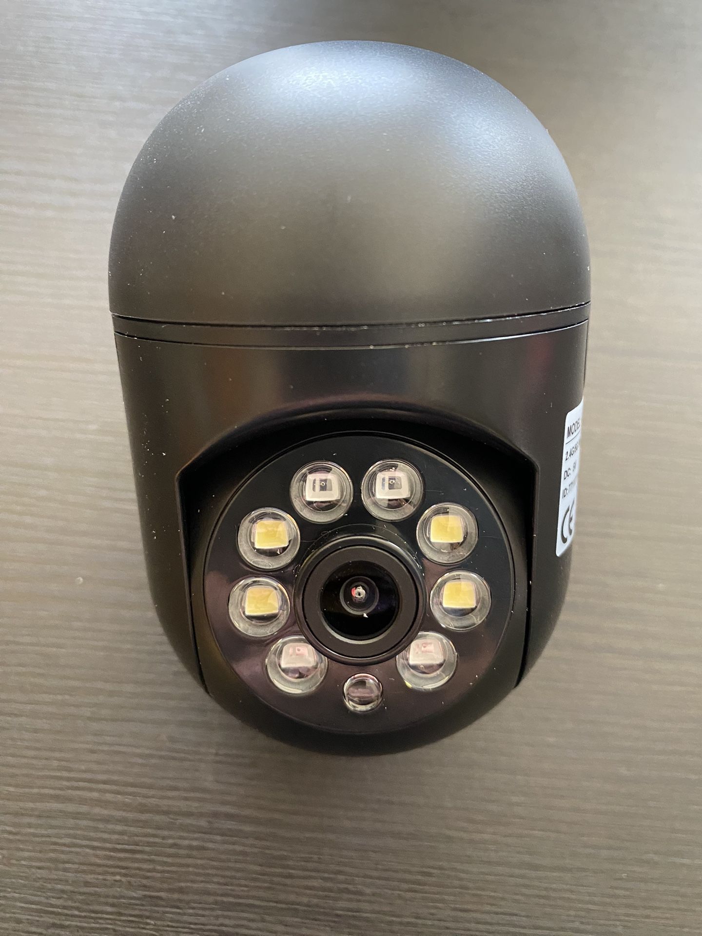 Black Smart HD Indoor Wireless Network Security Camera