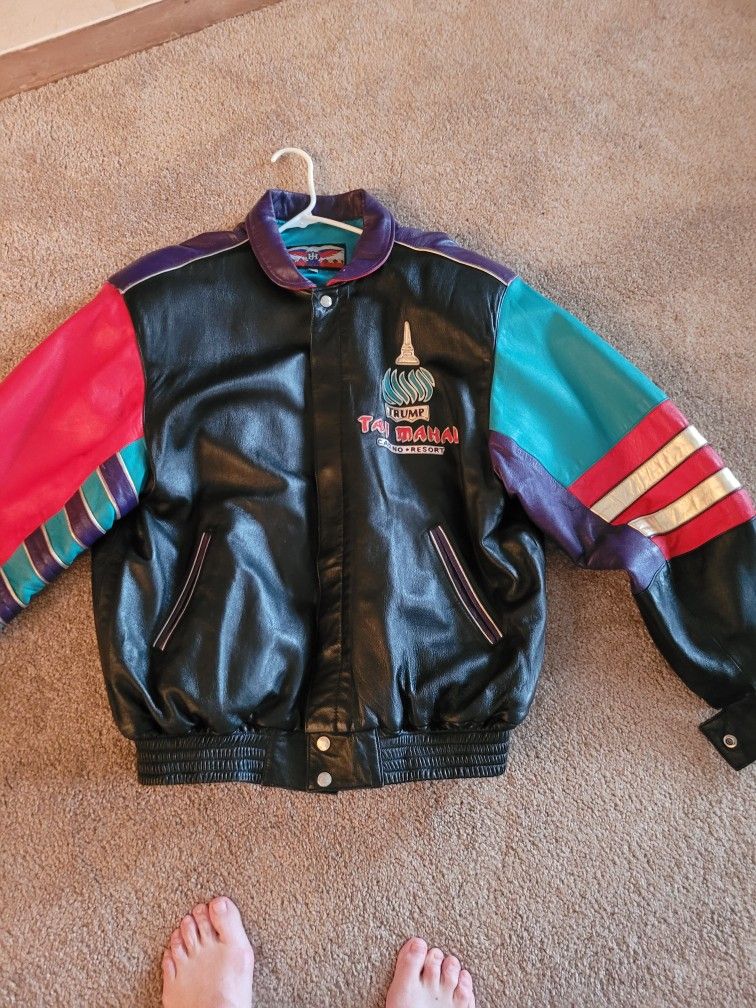 Trump TAJMAHAL CASINO Leather Jacket 