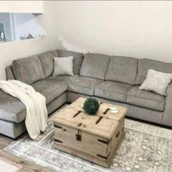 Brand New 💥  Alloy Grey L Shape Sectional Couch With Chaise/  Living Room Furniture 