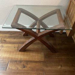 Glass Top End Table 