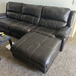 Brown Leather Couch