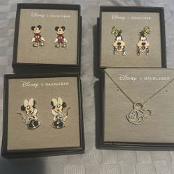 Disney X BaubleBar Jewelry Earrings And Necklace