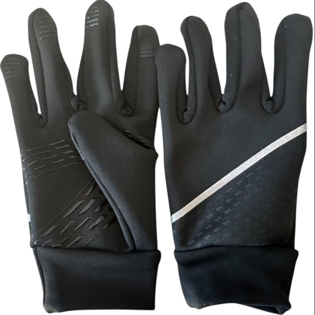 Kids Winter Gloves Touchscreen Knit Warm Gloves for Boys & Girls Ages 6–8 – Black