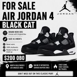 Jordan 4s Black thunder size 9.5 men’s