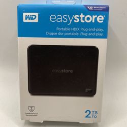 WD - Easystore 2TB External USB 3.2 Gen 1 Portable Hard Drive - Black
