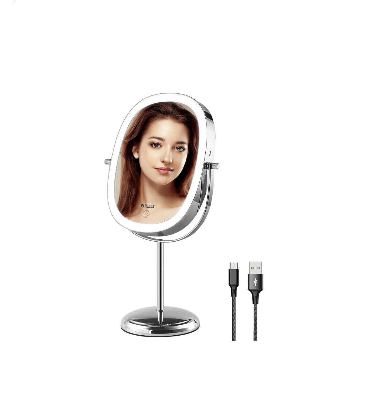 9” Lighted Makeup Mirror with 7X Magnification (New in Box)