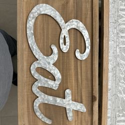 EAT Wood & Metal Kitchen Word Art Wall Decor 