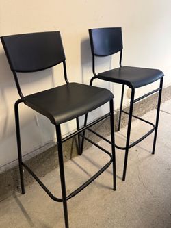 Black ikea stig barstool chairs