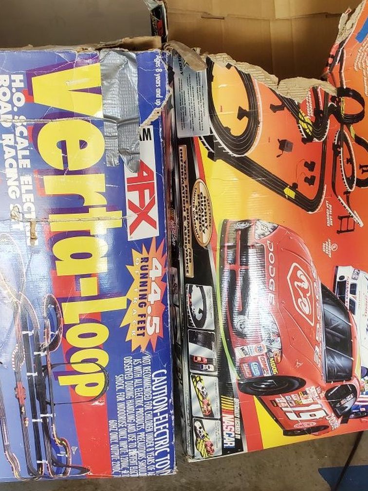 2 boxes of Vintage HO slot car track must sell