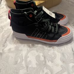 Adidas Men’s Nizza High Tops Dl Sneaker Black Green Orange Size 10.5 New No Box