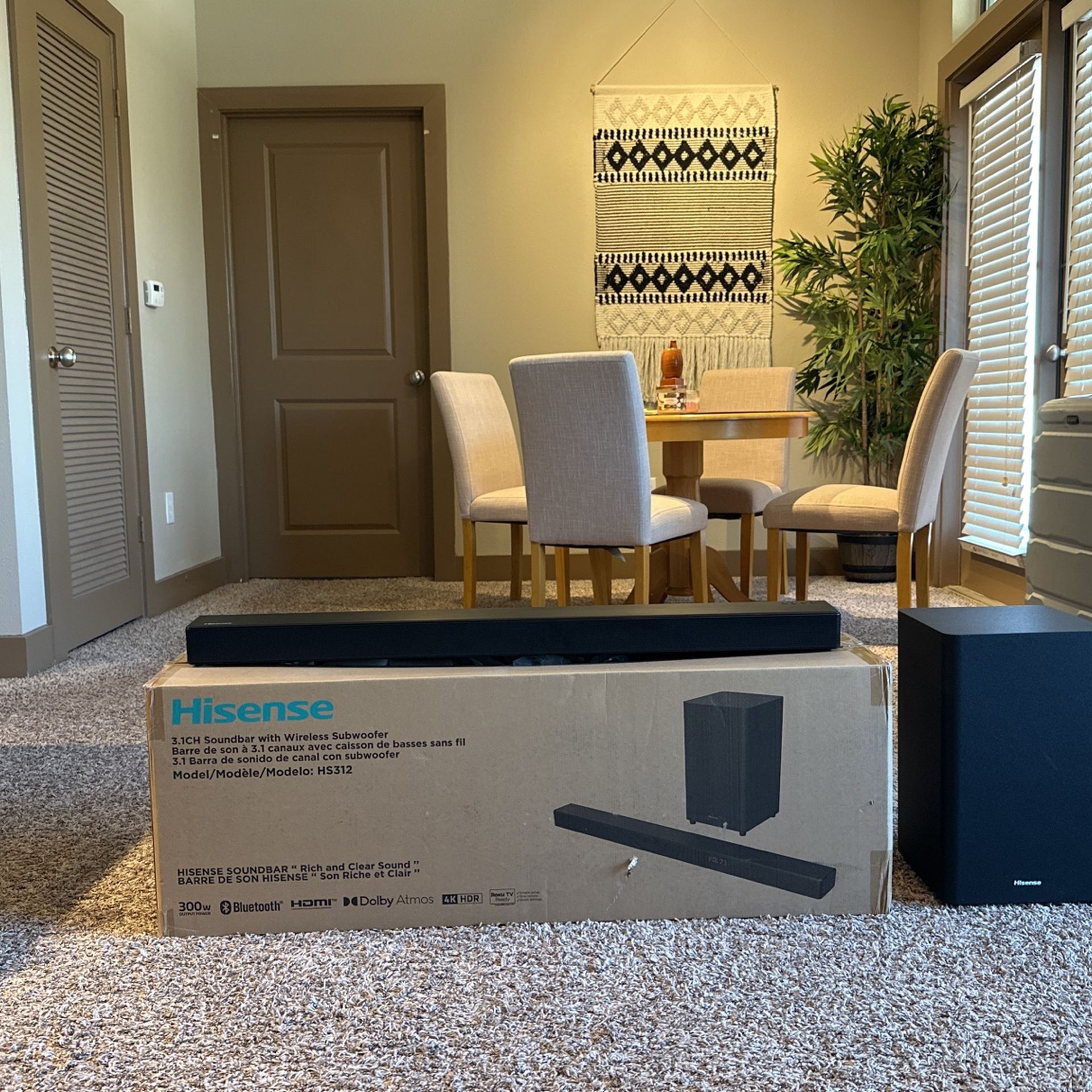 Hisense 3.1 Ch Soundbar with wireless Subwoofer