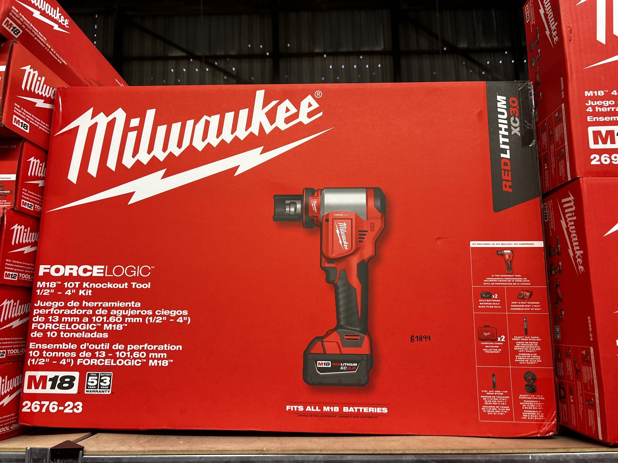 Milwaukee M18 10t Knockout Tool 1/2” - 4” Kit