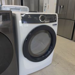 New Electrolux - 8.0 Cu. Ft. Stackable Electric Dryer with Steam and Balanced Dry - White