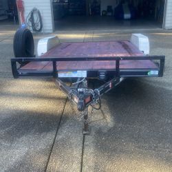 2022 PJ 7X18 7k Dovetail Flatbed Trailer