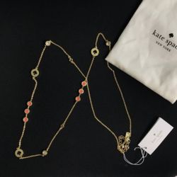 Kate Spade Flamingo Spot the Spade Necklace 