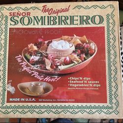 ORIGINAL SEÑOR SOMBRERO CHIPS & DIP CERAMIC SERVING BOWL