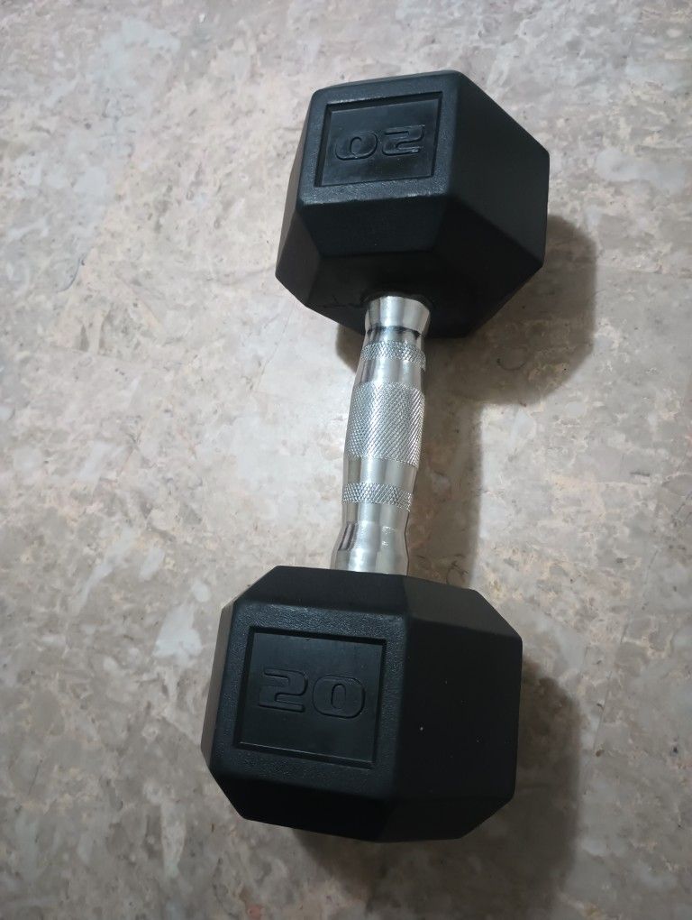 Rubber Dumbbell 20lbs
