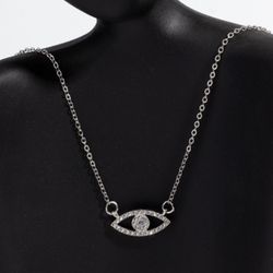 ON SALE: Evil eye Rhinestone Adjustable Necklace NEW 