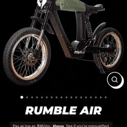 Rumble Air By Rumble Motors E Bike Electric Bike