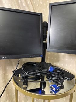 Acer Dual Monitor Setup with Desk Mount Stand