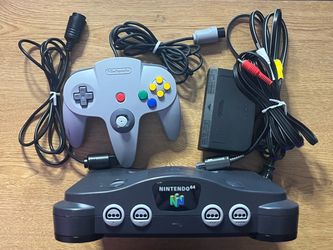 Nintendo 64 N64 Gray Console w/ Controller, Power & AV Cable *CLEAN & TESTED
