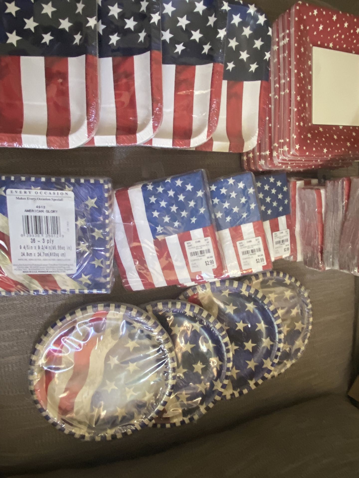 Brand New Lot Of 4th Of July Plates And Napkins 