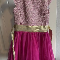 Pink And Gold Dress Girls Size 6