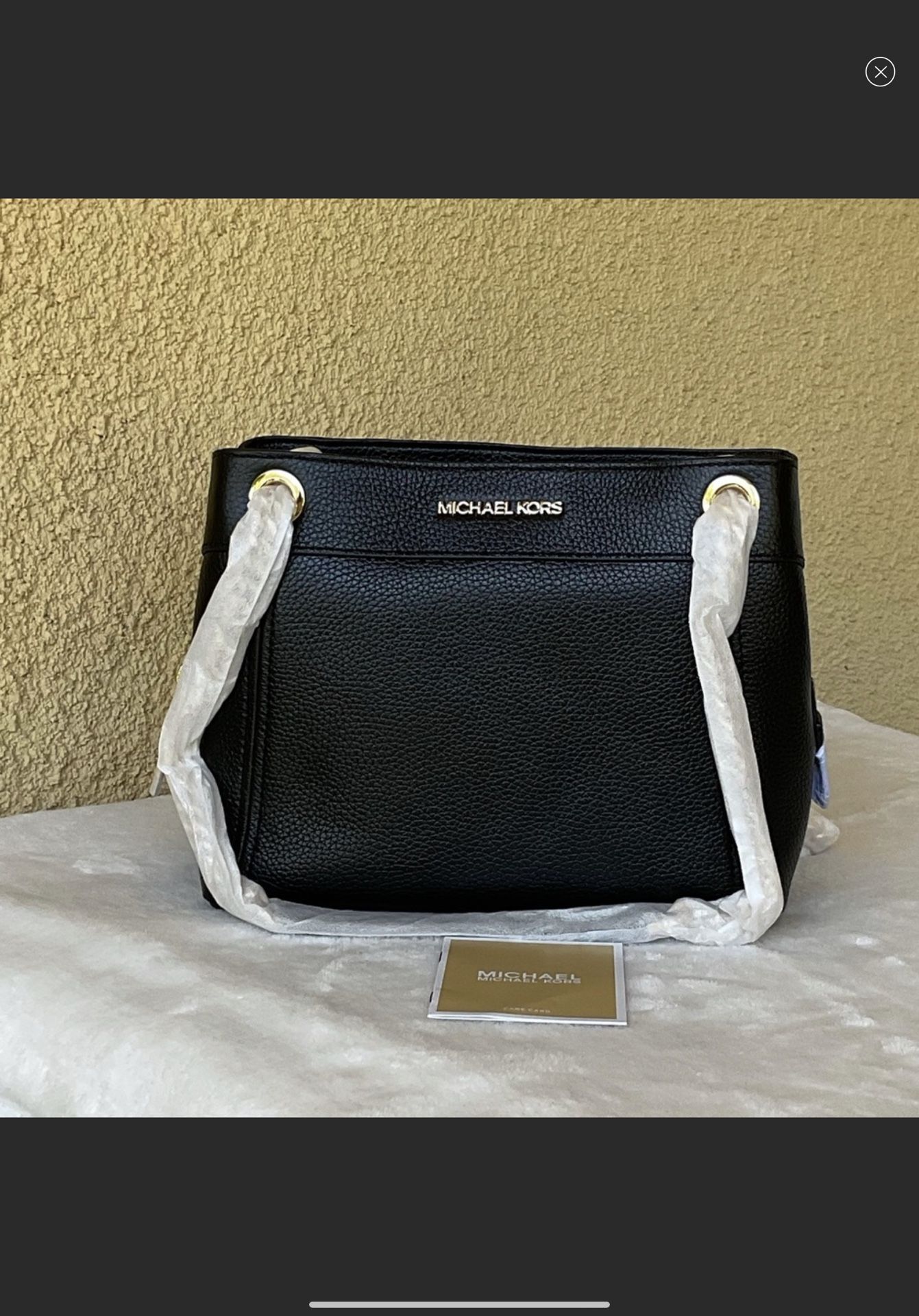 NWT AUTHENTIC Michael Kors Jet Set Item Medium Chain Leather Messenger Shoulder Bag