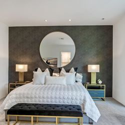 King Size Grey Cushion Bed Frame ONLY