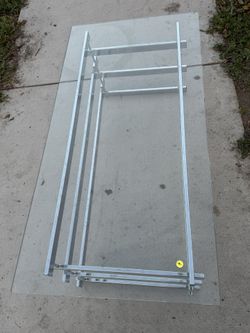Stainless Steel - Coffee Table with Glass Top