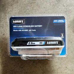40v Hart Battery 2.5Ah New In Box