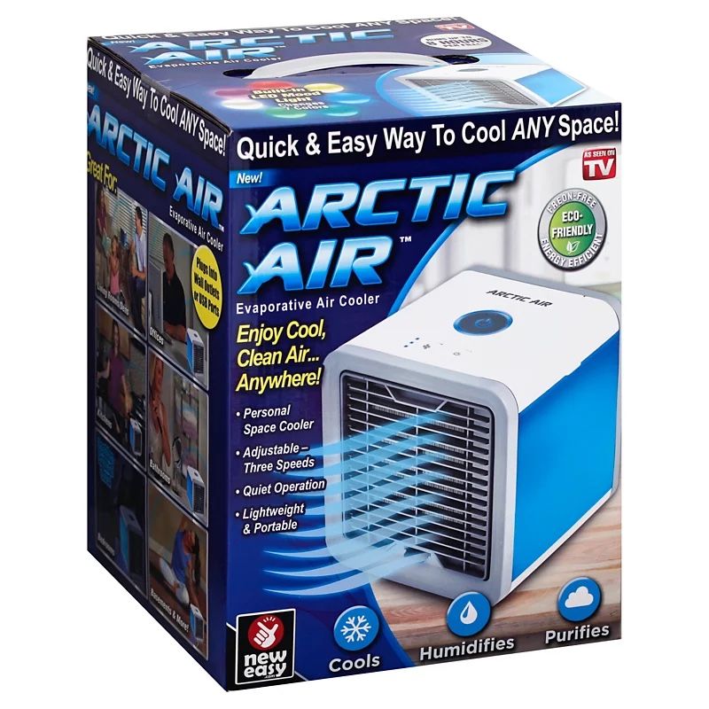 Arctic Air Evaporative Air Cooler Cools/Humidifies/Purifies LED