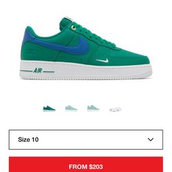 Size 10 - Nike Air Force 1 '07 LV8 40th Anniversary - Malachite