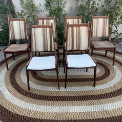 Elegant Mid Century Teak Dining Room Chairs