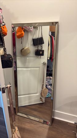 Oversized Full Length Mirror | Silver Frame - Great condition