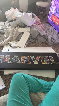 Black panther marvel painting poster