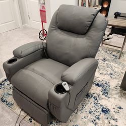 Faux Electric massage and lift chair recliner