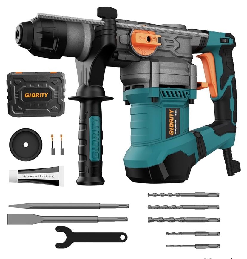 Glority 1 1/4” SDS-Plus 13 Amp Heavy Duty Rotary Hammer Drill