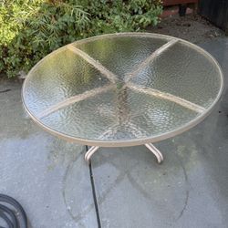 Glass Topped Outdoor Table - Price Reduced Again