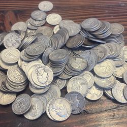 US 90% silver quarters and 1/2 dollars