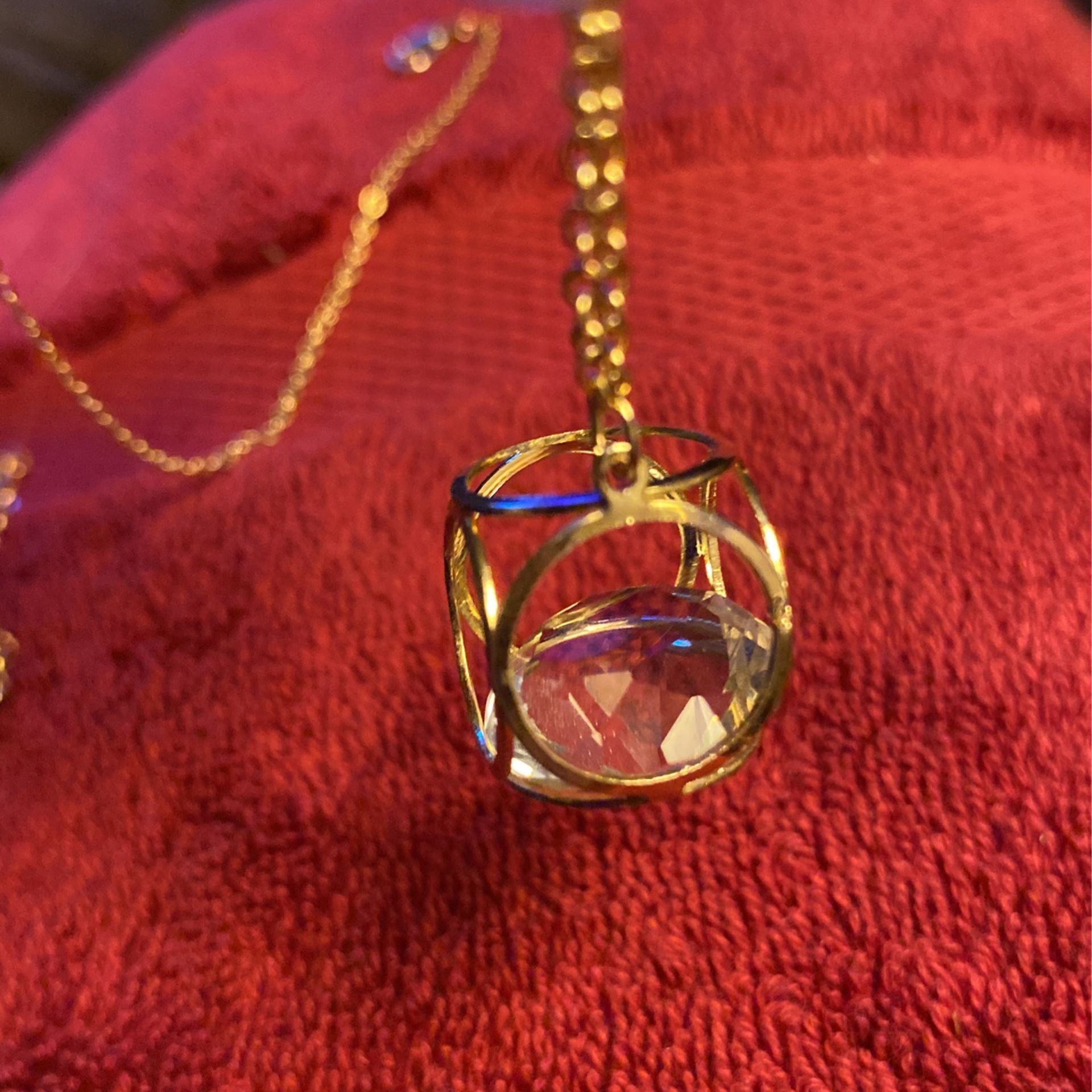 Floating Gem Pendant Necklace
